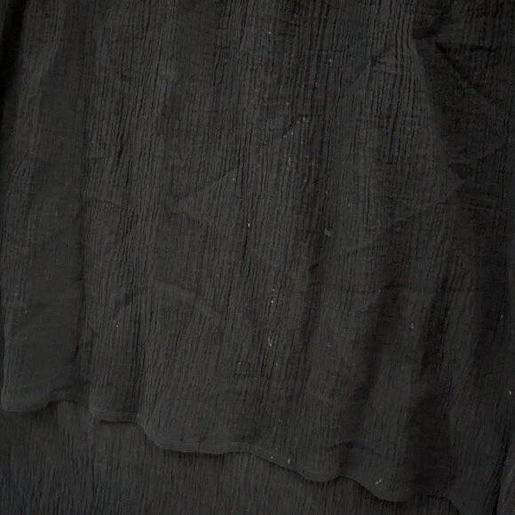 Express Square Neck Blouse Womens Black Long Balloon Sleeve Pullover Top Size S - Picture 9 of 10